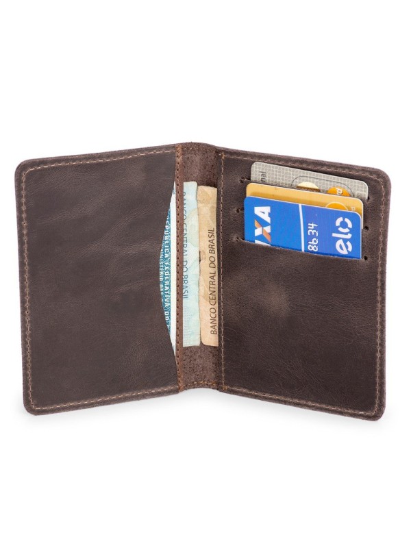 Porta Documento Slim Couro Legítimo Natural RG Porta Documento Slim Couro Legítimo Natural RG