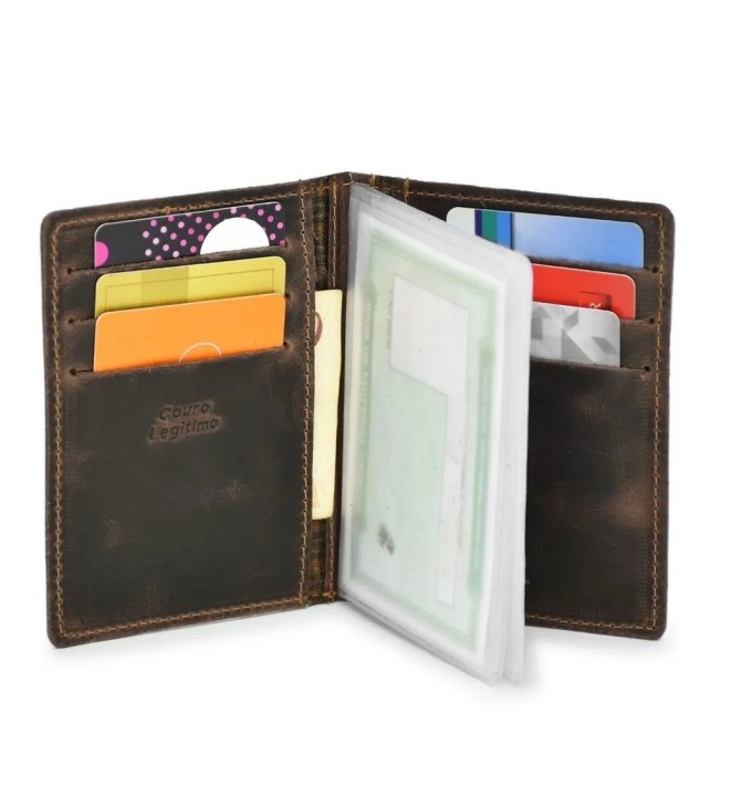 Porta Documento Slim Luxo Couro Legítimo Natural RG Porta Documento Slim Luxo Couro Legítimo Natural RG
