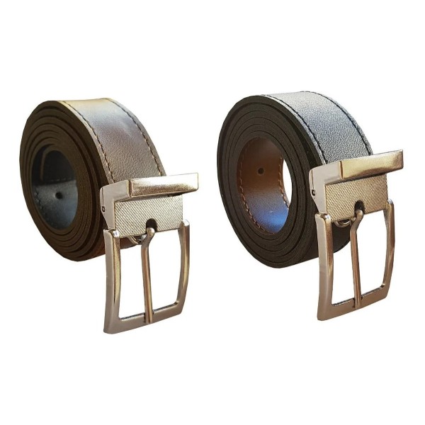 Cinto masculino dupla face Preto e Marrom