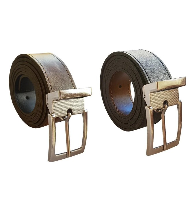 Cinto masculino dupla face Preto e Marrom Cinto masculino dupla face Preto e Marrom