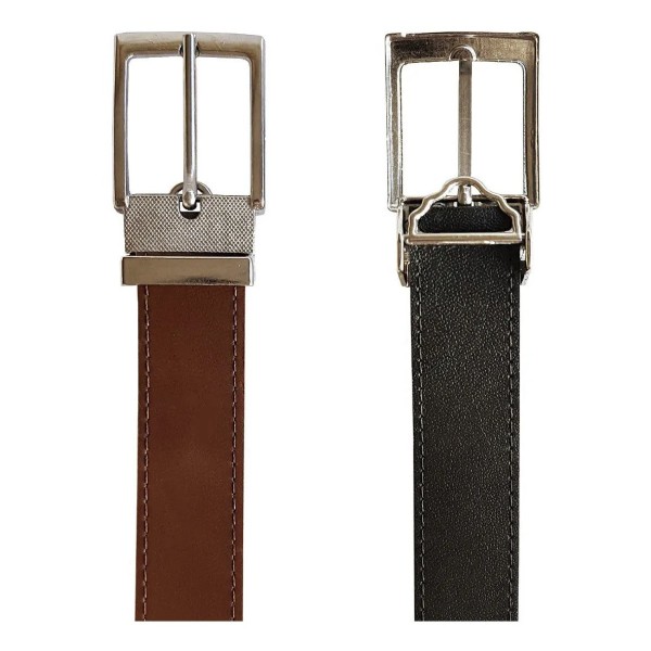 Cinto masculino dupla face Preto e Marrom