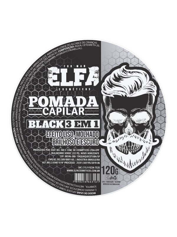 Pomada para cabelo e barba Black Pomada para cabelo e barba Black