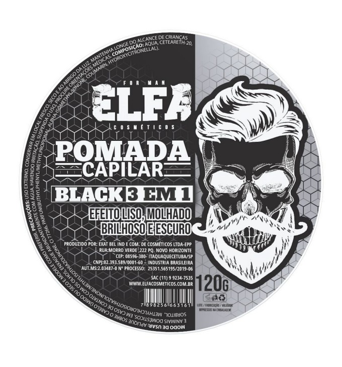 Pomada para cabelo e barba Black