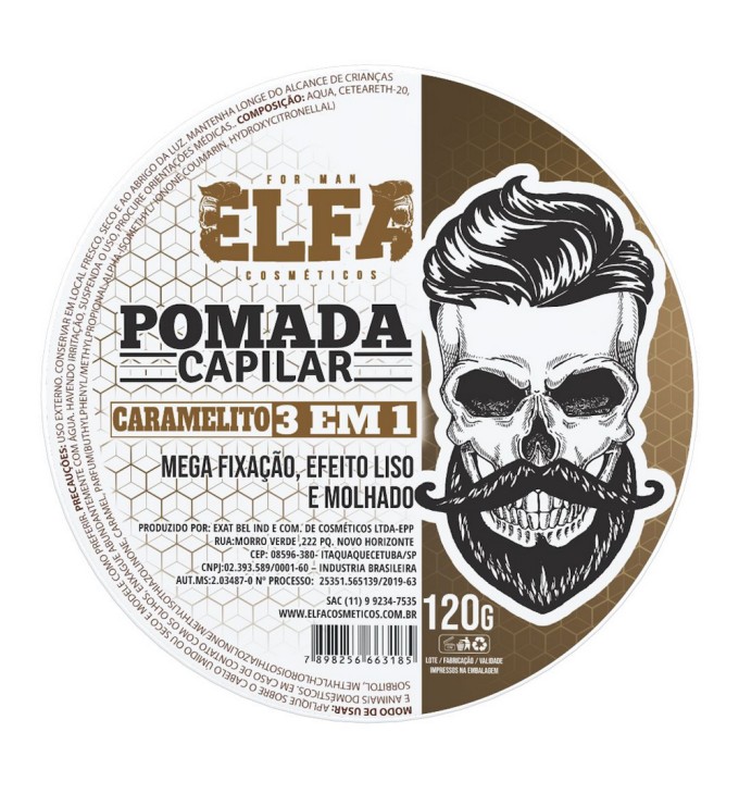 Pomada para cabelo e barba caramelito Pomada para cabelo e barba caramelito