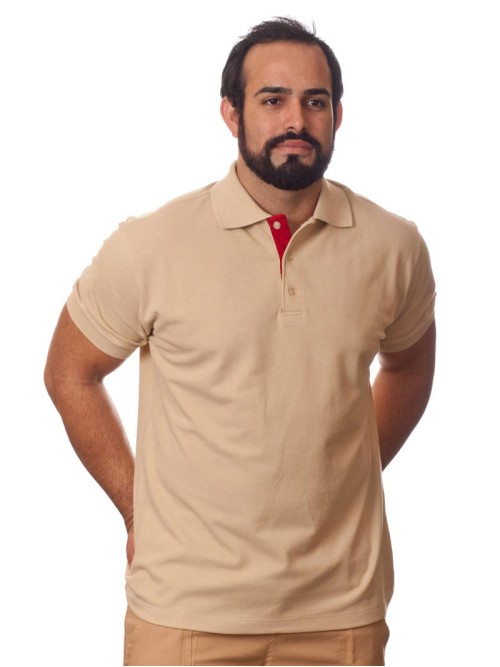 Camisa polo militar, cáqui