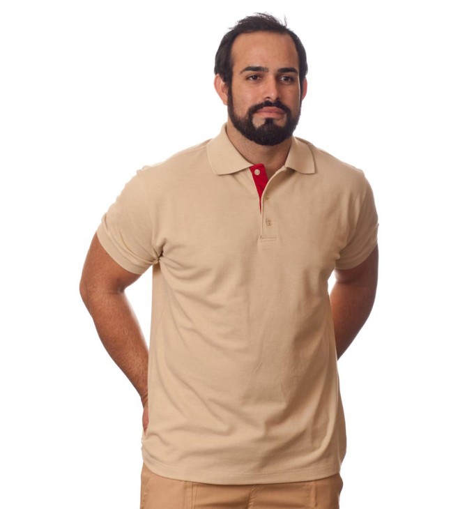 Camisa polo militar, cáqui