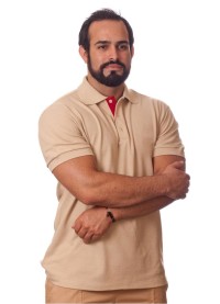 Camisa polo militar, cáqui