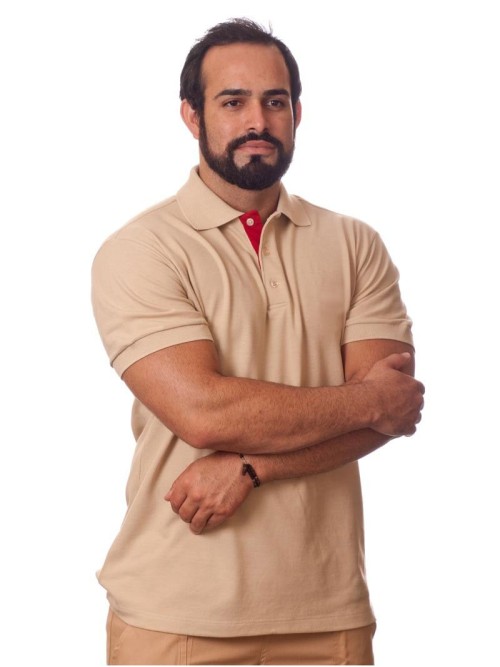 Camisa polo militar, cáqui