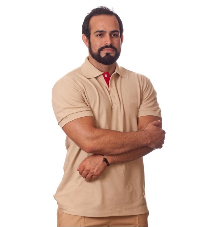 Camisa polo militar, cáqui