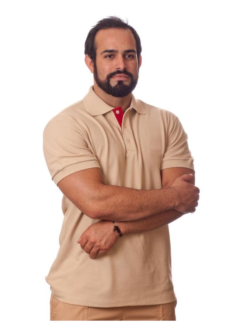 Camisa polo militar, cáqui