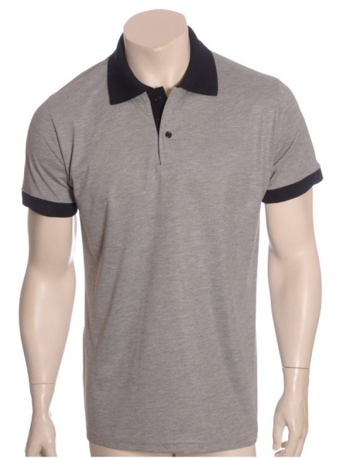 camisas gola polo cinza