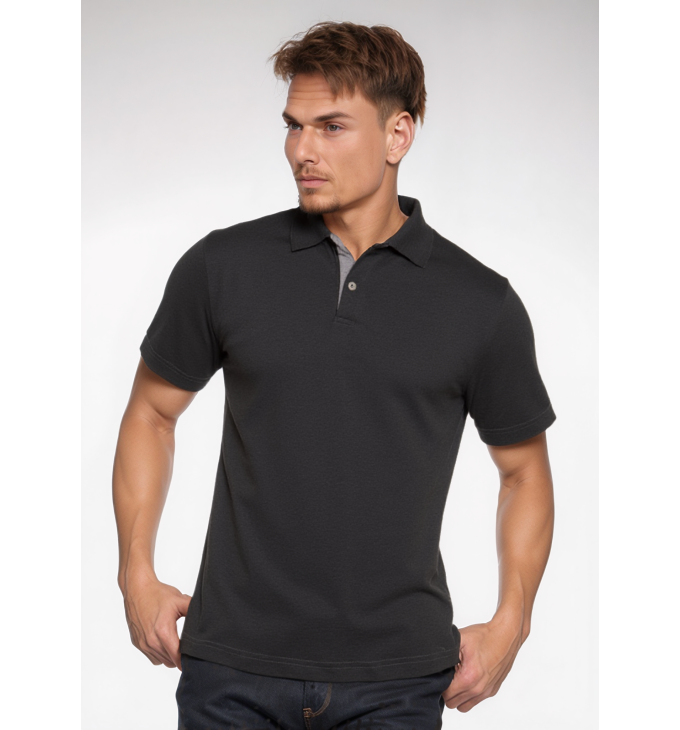 Camisa Polo Chumbo Camisa Polo Chumbo