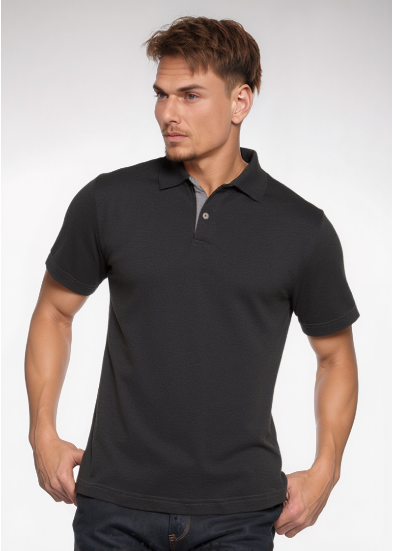 Camisa Polo Chumbo