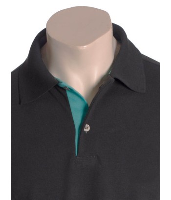 Camisa polo chumbo com detalhes