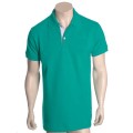 Camisa polo verde com detalhe