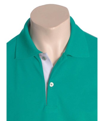 Camisa polo verde com detalhe