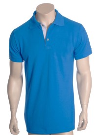 Camisa polo azul náutico