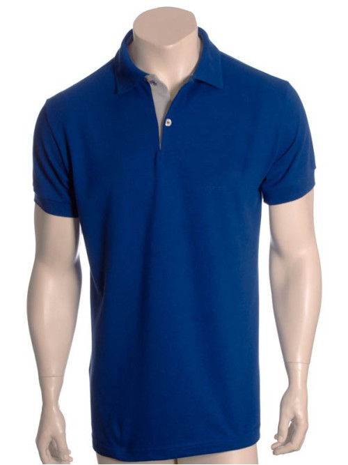 Camisa polo royal com detalhe