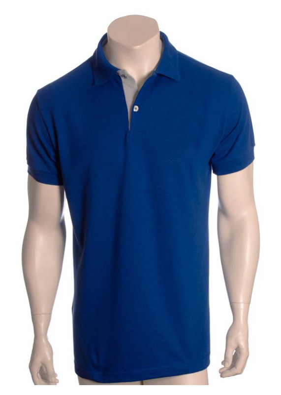 Camisa polo royal com detalhe