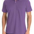 Camisa polo lilás lisa