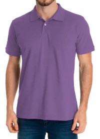 Camisa polo lilás lisa