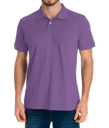 Camisa polo lilás lisa