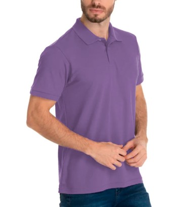 Camisa polo lilás lisa