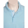 Camisa polo azul com detalhes listrado Camisa polo azul com detalhes listrado