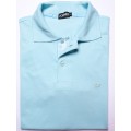 Camisa polo azul com detalhes listrado