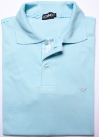 Camisa polo azul com detalhes listrado