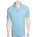Camisa polo azul com detalhes listrado Camisa polo azul com detalhes listrado