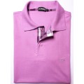 Camisa polo rosa com detalhe xadrez Camisa polo rosa com detalhe xadrez