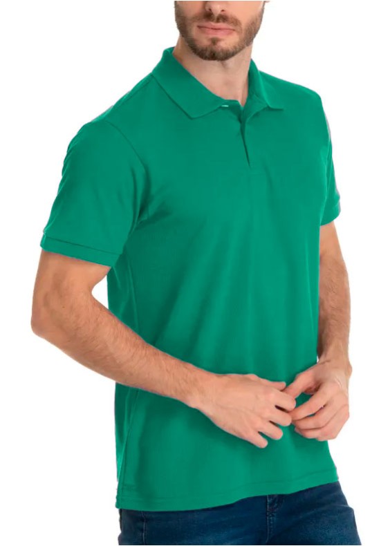 Camisa polo masculina verde