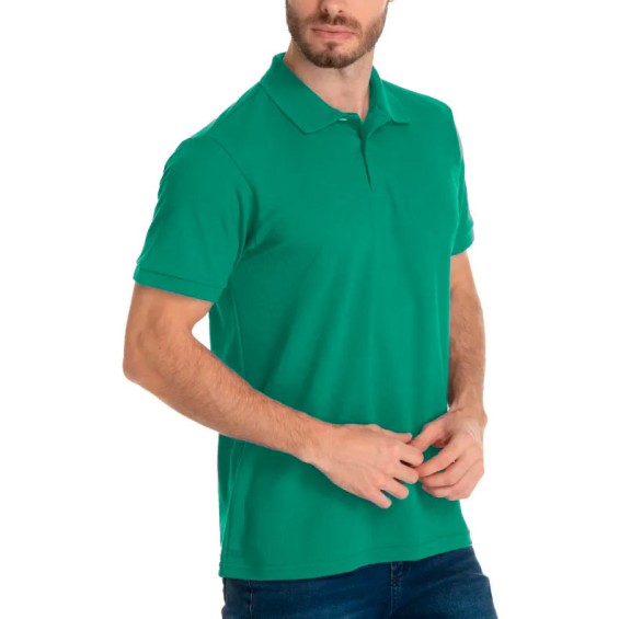 Camisa polo masculina verde
