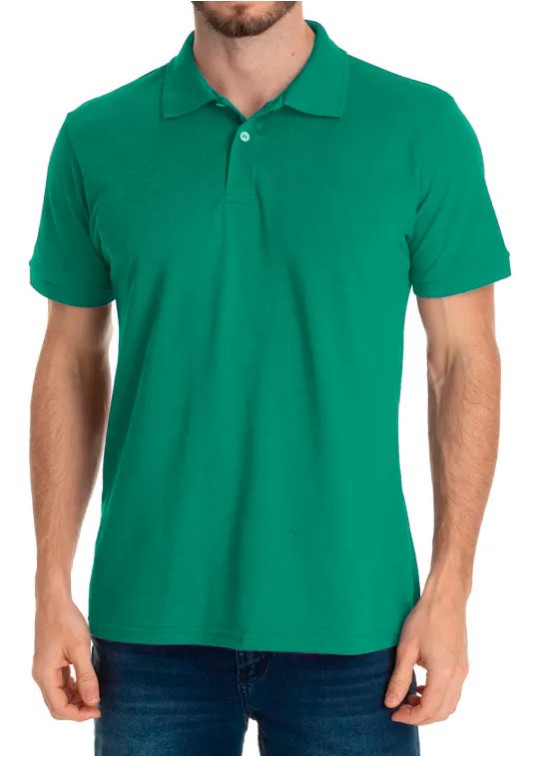 Camisa polo masculina verde