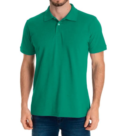 Camisa polo masculina verde