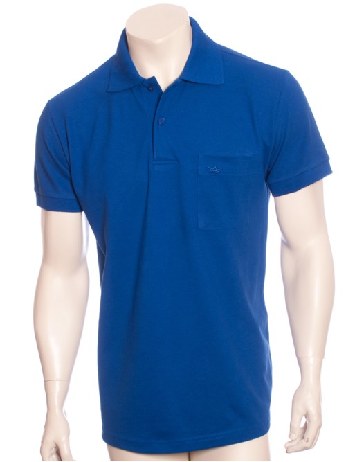 Camisa polo masculina royal com bolso