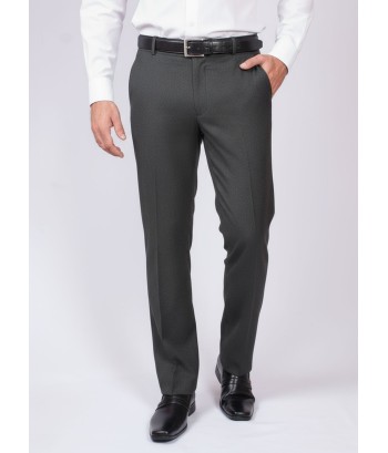 Calça social masculina cinza chumbo sem pregas