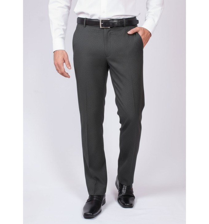 Calça social masculina cinza chumbo sem pregas Calça social masculina cinza chumbo sem pregas