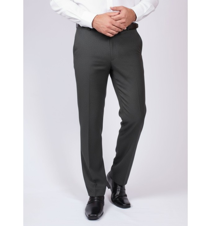 Calça social masculina cinza chumbo sem pregas Calça social masculina cinza chumbo sem pregas
