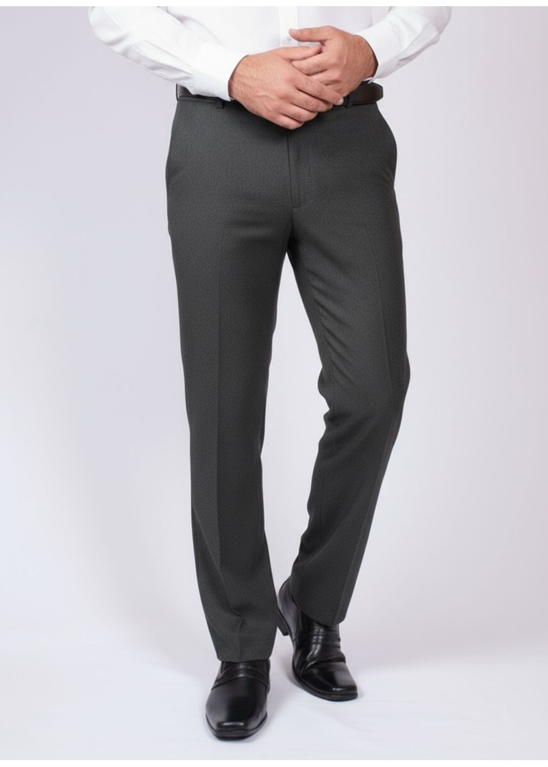Calça social masculina cinza chumbo sem pregas