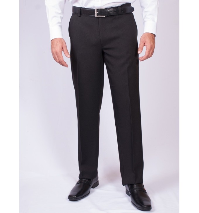 Calça social masculina preta sem pregas