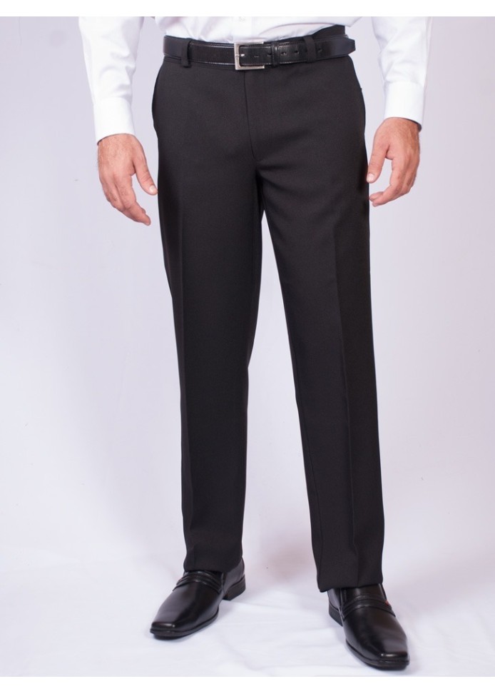Calça social masculina preta sem pregas