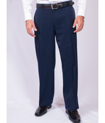 Calça social azul marinho masculina sem pregas