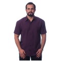 Camisa social roxa masculina de microfibra Camisa social roxa masculina de microfibra