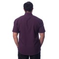 Camisa social roxa masculina de microfibra