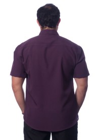 Camisa social roxa masculina de microfibra