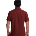 Camisa social vinho masculina manga curta de microfibra