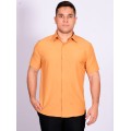 Camisa social mostarda masculina manga curta microfibra Camisa social mostarda masculina manga curta microfibra