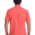 Camisa Coral de Microfibra Manga Curta